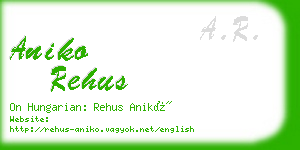 aniko rehus business card